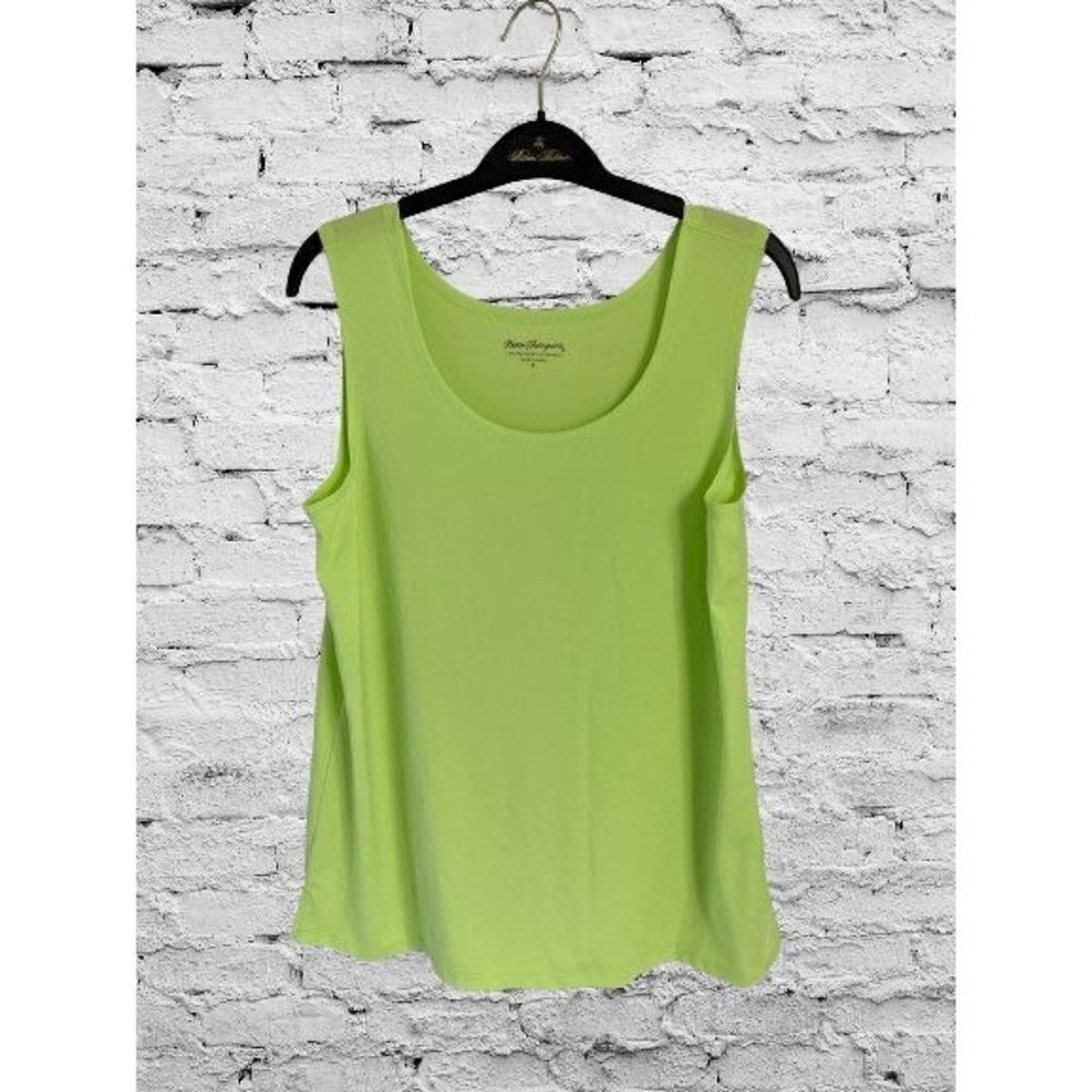 Norm Thompson Athletic Tank Top Sleeveless Scoop Neck Stretch Size Small